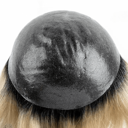 Perruque masculine naturelle blonde ombrée, style moderne pour un look sophistiqué