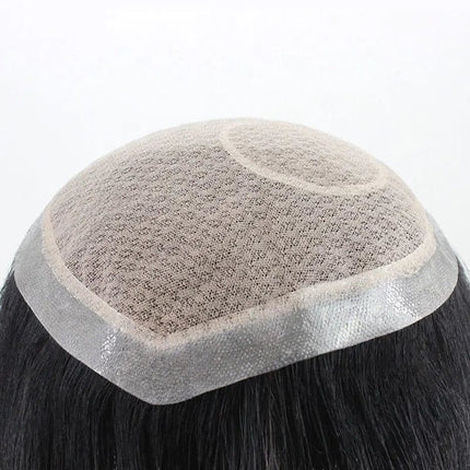 Postiche adhésif cheveux synthétiques homme