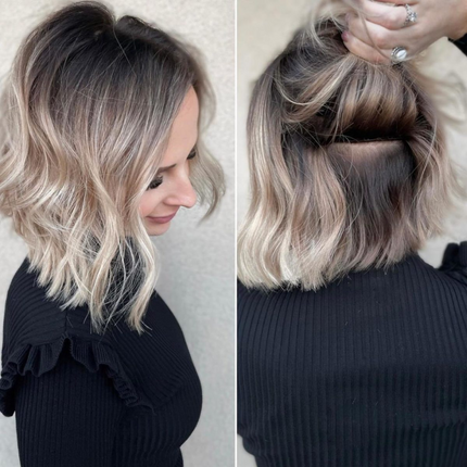 Femme portant une Extension sur cheveux court