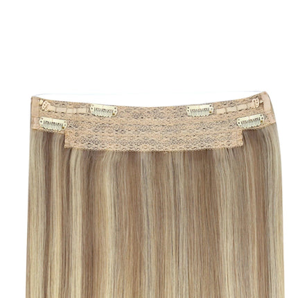 Extension à clip demi-tête en cheveux naturels couleur blonde pour du volume instantané