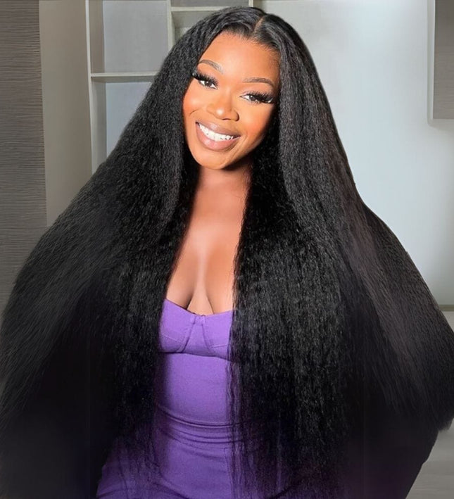 Extensions à clips cheveux noirs naturels longs pour look volumineux et élégant