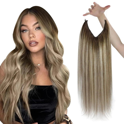 Extension invisible en cheveux naturels blonds pour un look élégant et discret