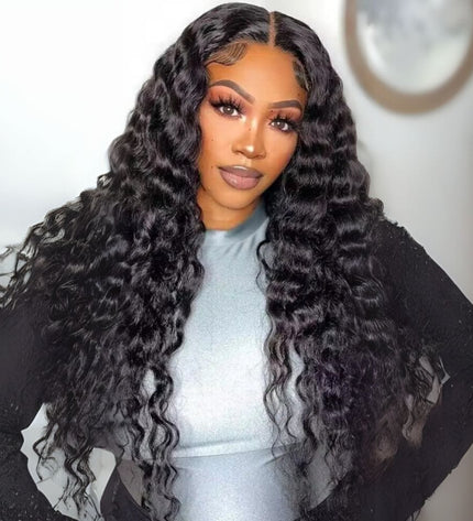 Extensions de cheveux bouclés longueur XXL en couleur noire naturelle