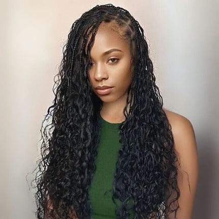 Extensions de cheveux naturels bouclés longs pour tressage et look élégant et tendance