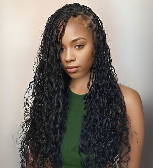 Extensions de cheveux naturels bouclés longs pour tressage et look élégant et tendance