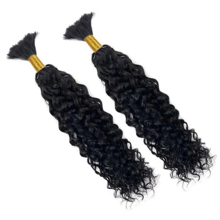 Extensions longues bouclées naturelles pour tressage en cheveux noirs élégants et volumineux