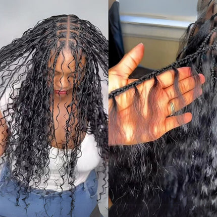 Extensions longues et naturelles pour tresse africaine avec cheveux bouclés noirs