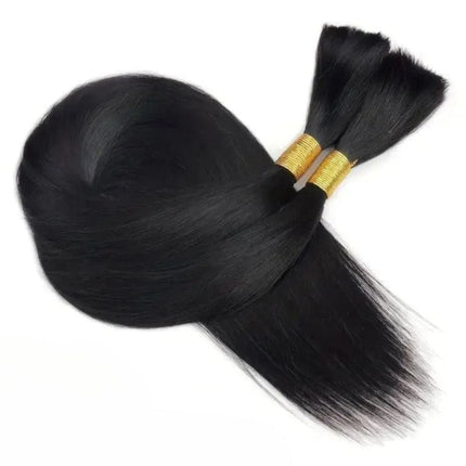 Extensions de cheveux naturels noirs raides pour tresses africaines élégantes.