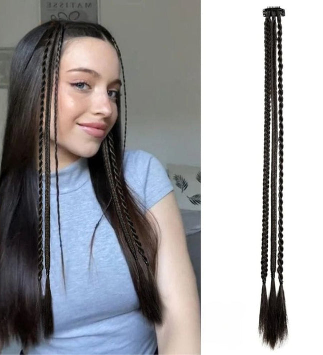 Extension cheveux tresse synthétique à clip