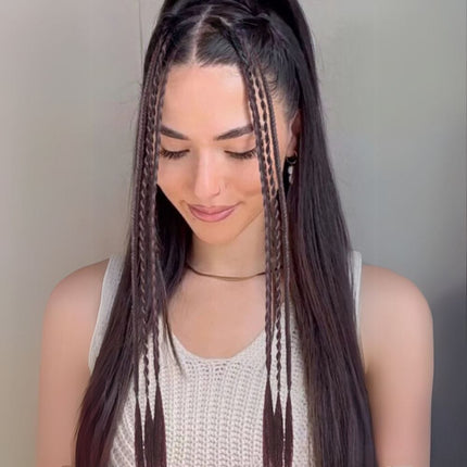 Extension cheveux tresse synthétique à clip