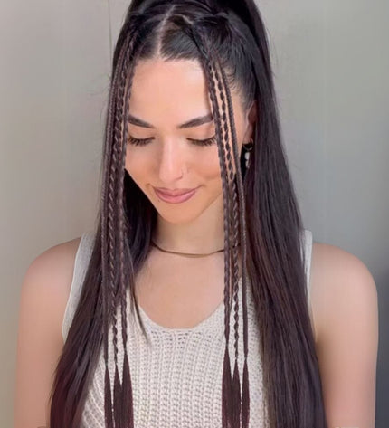 Extension cheveux tresse synthétique à clip