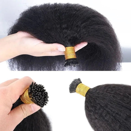 Extension tissage afro naturel en cheveux crépus pour un style volumineux et élégant