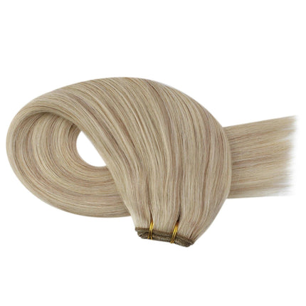 Extension cheveux blonds raides naturels pour un look élégant et raffiné au quotidien