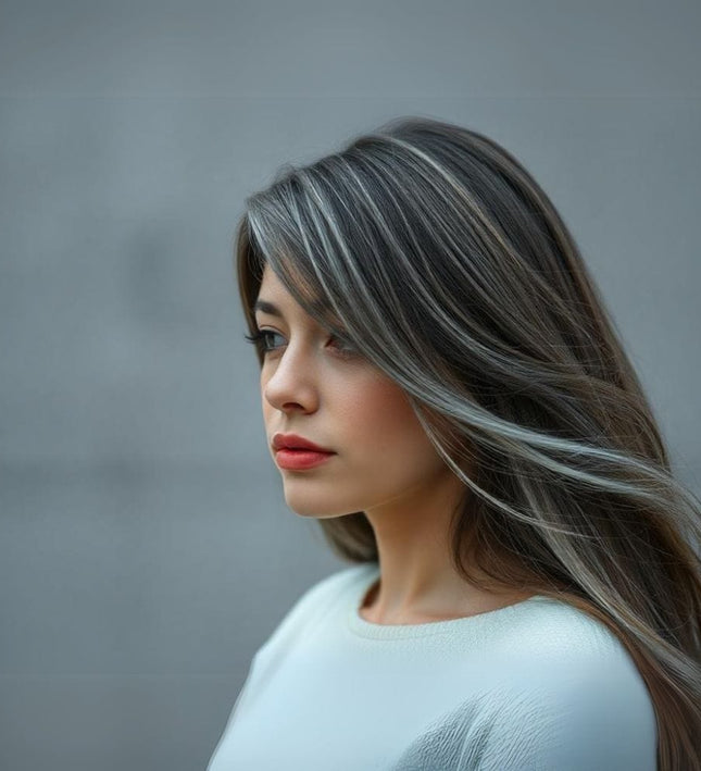 Extensions de cheveux naturels à bandes adhésives pour un effet couleur balayée chic