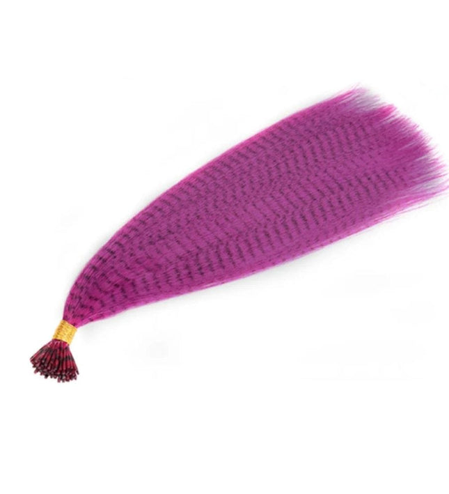 Extensions de cheveux plumes synthétiques colorées