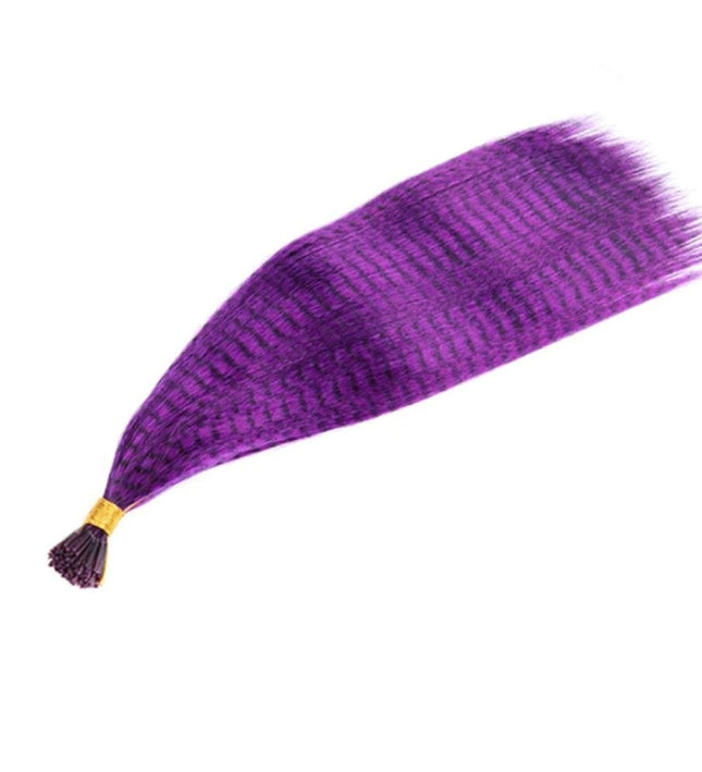 Extensions de cheveux plumes synthétiques colorées