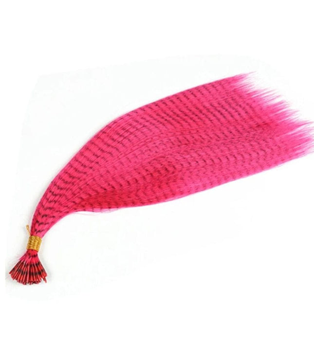 Extensions de cheveux plumes synthétiques colorées