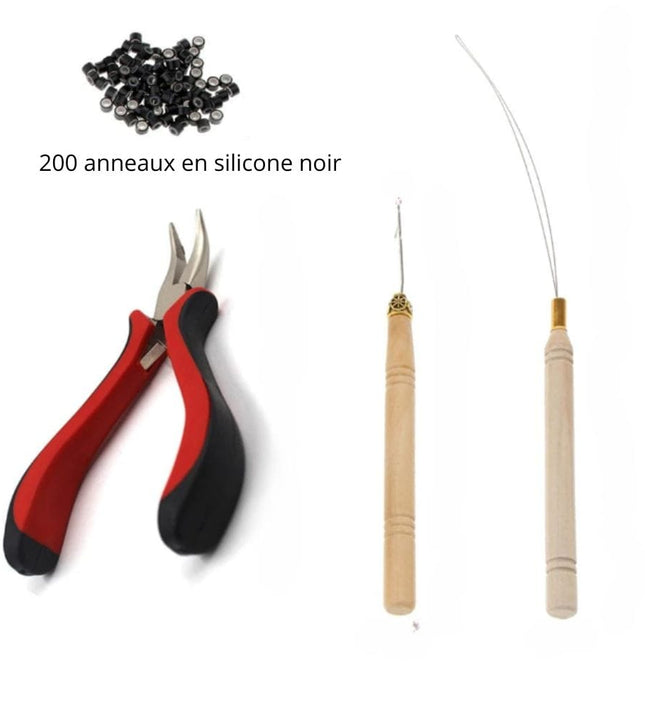 Extensions de cheveux plumes synthétiques colorées