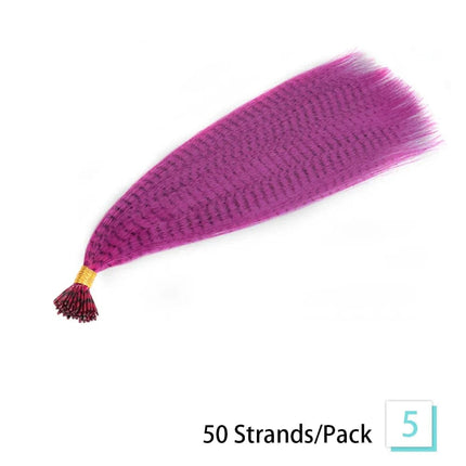 Extensions de cheveux synthétiques plumes violettes pour coiffure originale et colorée