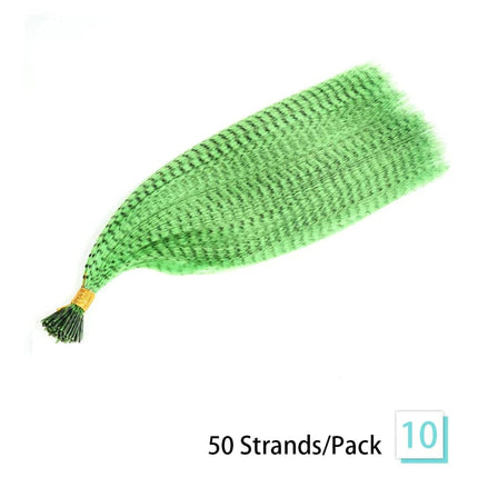 Extensions cheveux plumes synthétiques vertes pour une touche originale et colorée