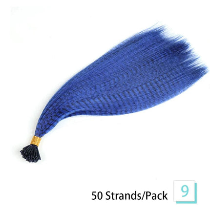 Extensions déco plumes synthétiques couleur bleu vibrant pour un style original