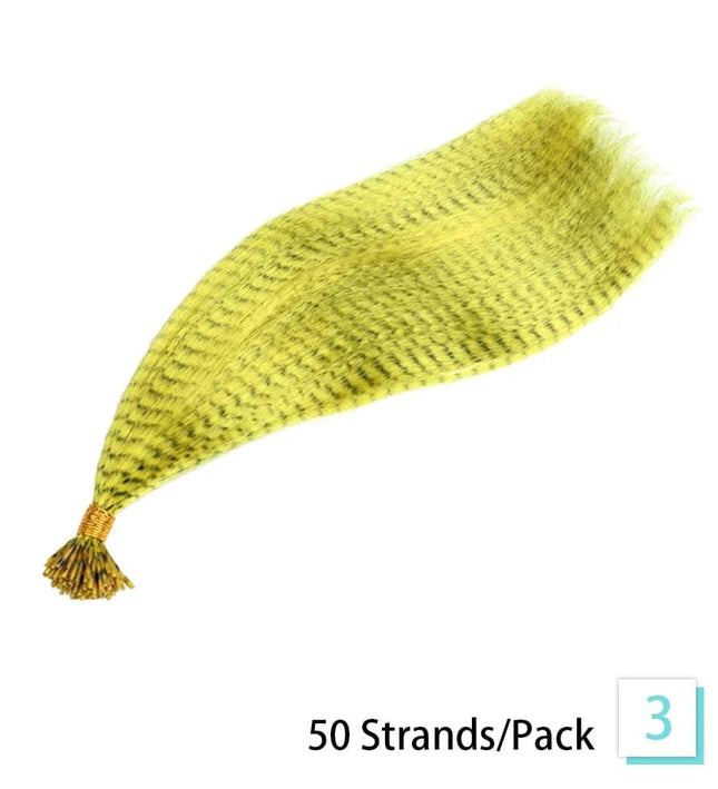 Extensions capillaires plumes synthétiques jaunes pour un style audacieux et coloré