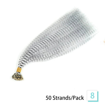 Extensions de cheveux synthétiques en plumes grises pour une touche originale et colorée