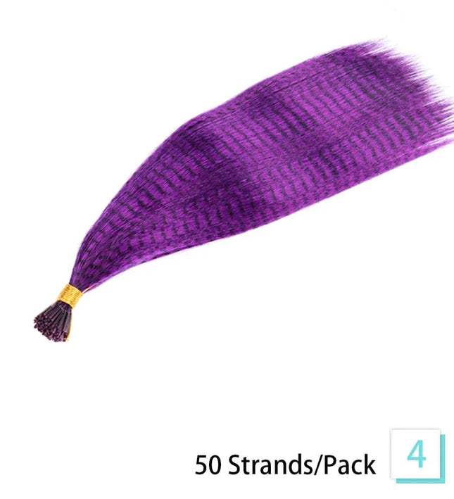 Extensions de cheveux plumes synthétiques colorées