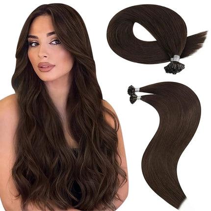 Extensions de cheveux kératine en U, longues et naturelles, pour un look élégant et sophistiqué