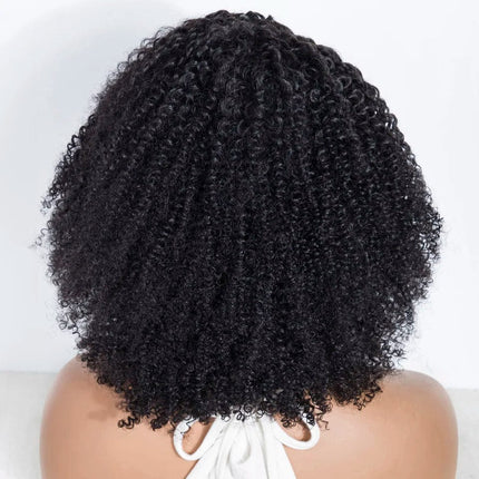 Perruque afro mi-longue en cheveux naturels pour un style volumineux et tendance