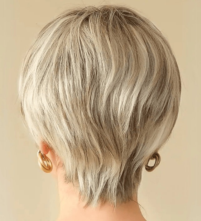 Perruque pixie courte en cheveux naturels blonds pour un look moderne et élégant