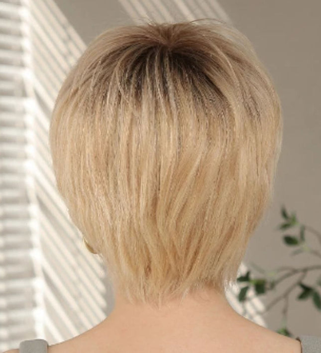 Perruque cheveux naturels coupe pixie courte