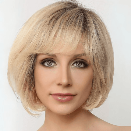 Perruque courte femme cheveux naturels blonde