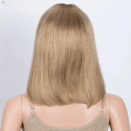 Perruque femme blonde ombrée raide cheveux naturels