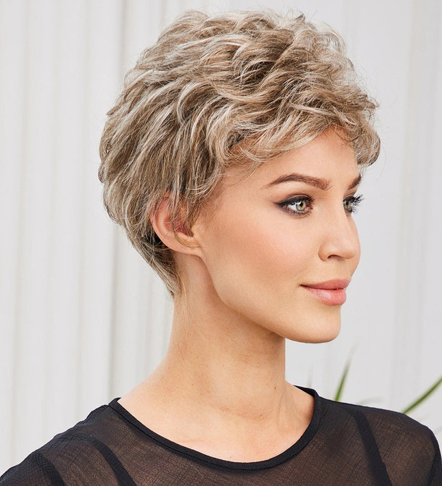 Perruque femme courte blonde cheveux naturels