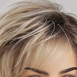 Perruque courte élégante en cheveux naturels blond pour femme au style moderne et raffiné