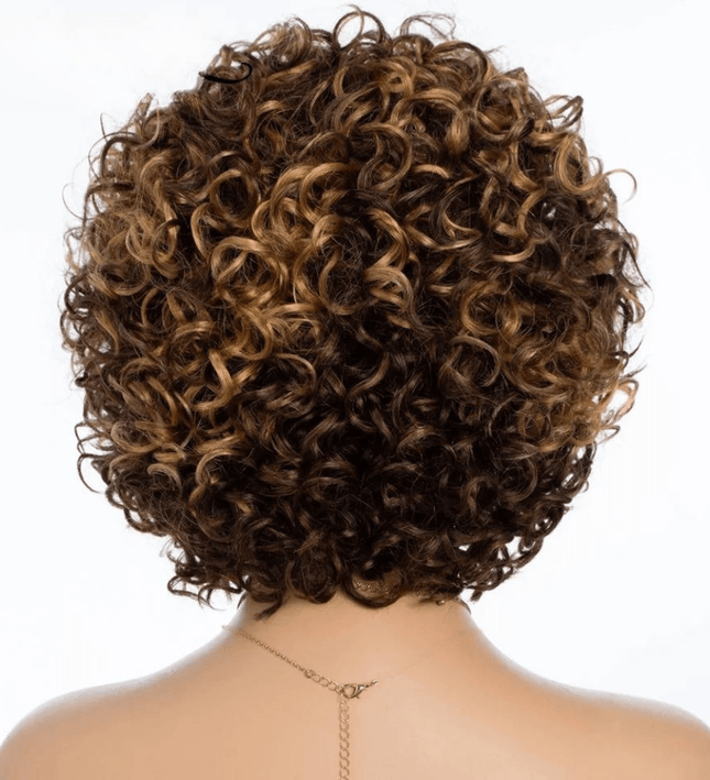 Perruque courte bouclée naturelle en cheveux humains pour un look élégant et sophistiqué