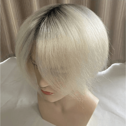 Perruque homme cheveux naturels blond ombré