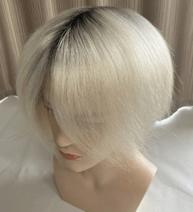 Perruque homme cheveux naturels blond ombré