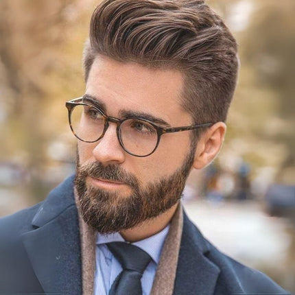 Cheveux naturels pour homme, perruque brune élégante et moderne