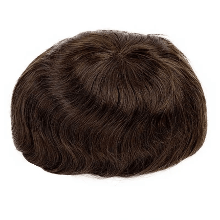 Perruque sans colle pour homme en cheveux naturels, style discret et confortable