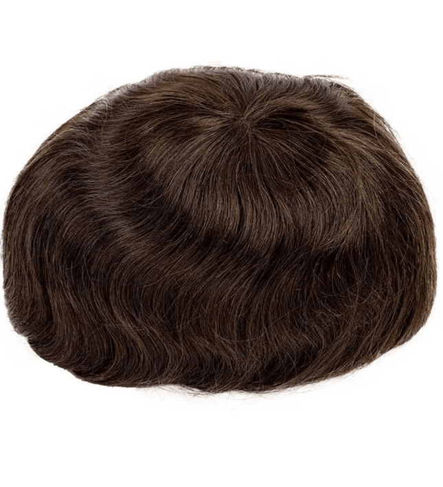 Perruque sans colle pour homme en cheveux naturels, style discret et confortable