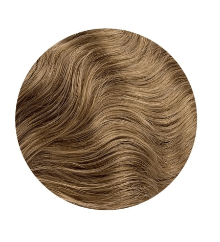 Perruque homme en cheveux naturels ondulés brun clair sans colle pour look élégant