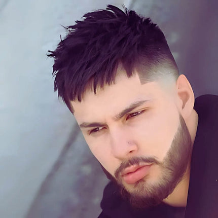 Postiche adhésif cheveux synthétiques homme
