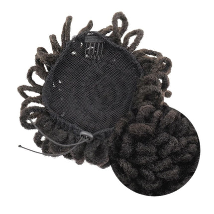 Postiche chignon afro synthétique coloré