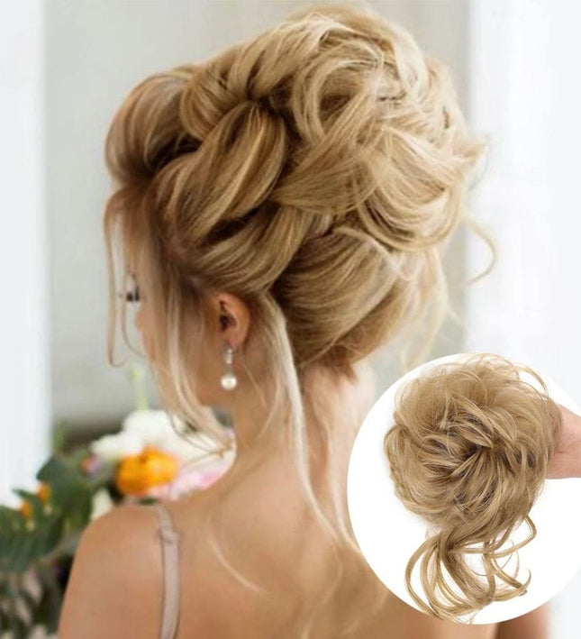 Postiche chignon volumineux en cheveux synthétiques bouclés pour un style élégant