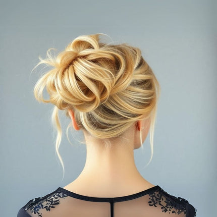 Postiche chignon cheveux bouclés synthétiques