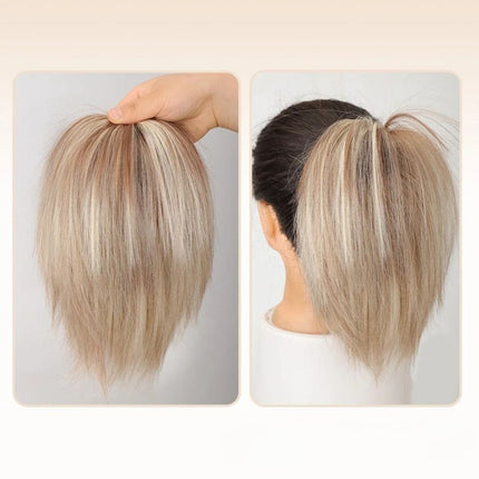 Postiche chignon donut raide synthétique