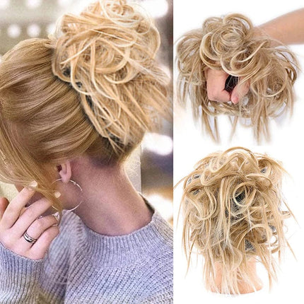 Postiche chignon sur élastique cheveux synthétiques