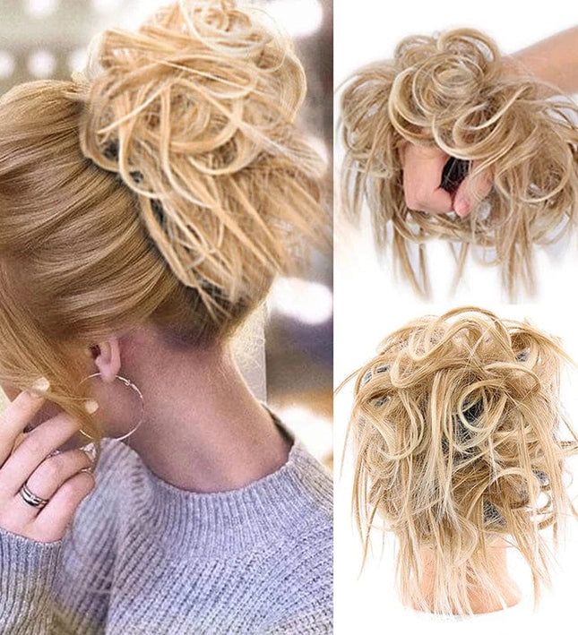 Postiche chignon sur élastique cheveux synthétiques